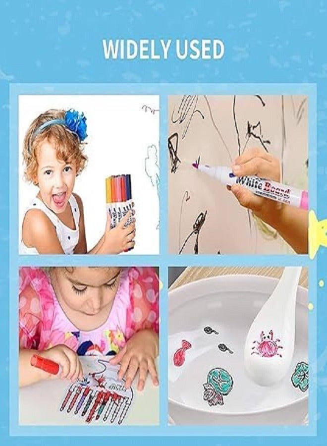 Magical Water Floating Pen, Magical Water Painting Pen, 12 Colours, Erasing Whiteboard Marker Pens, Doodle Water Floating Pens, Magic Water Painting Pen for Kids (Multi-Colour) - Image 5