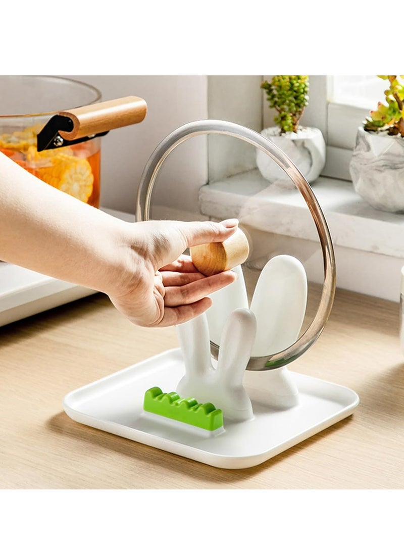 Spoon Rest Pot Lid Holder Spatula Rack Spoon Cooking Utensil Holder for Stove Top，Kitchen Gadgets - Image 2