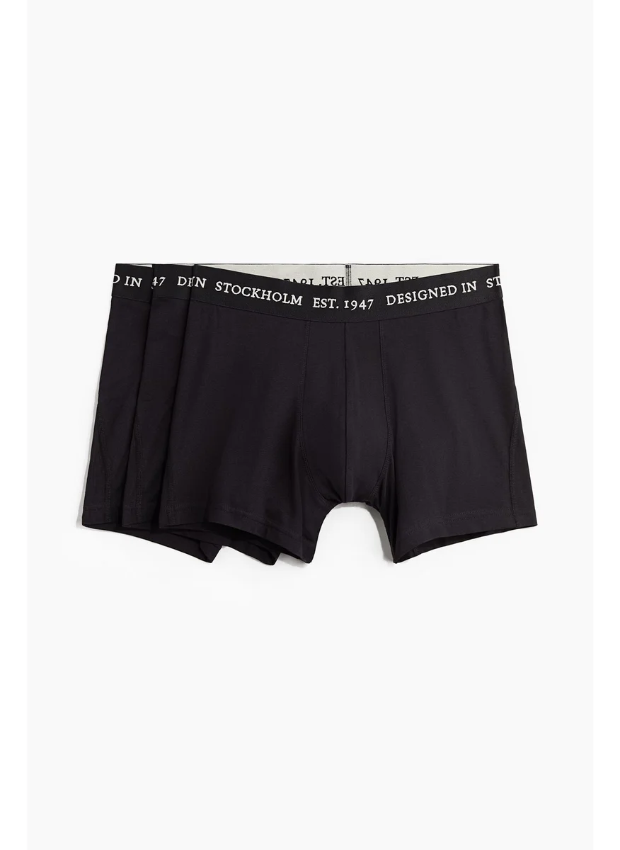 H&M 3-Pack Xtra Life Mid Trunks