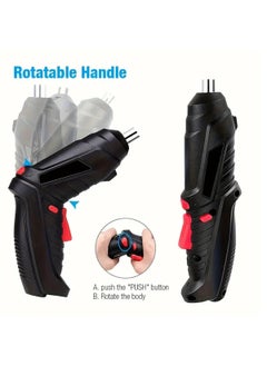Hihonor 47pcs Cordless Screwdriver With Led Rechargeable Screwdriver Diy Electric Drill Strap Accessories Electric Screw Batch Home Kit Handheld Screwdriver Drill Sleeve Assembly Drill Tool USB Plug  - Image 2