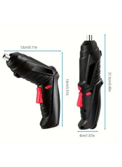 Hihonor 47pcs Cordless Screwdriver With Led Rechargeable Screwdriver Diy Electric Drill Strap Accessories Electric Screw Batch Home Kit Handheld Screwdriver Drill Sleeve Assembly Drill Tool USB Plug  - Image 5