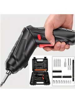 Hihonor 47pcs Cordless Screwdriver With Led Rechargeable Screwdriver Diy Electric Drill Strap Accessories Electric Screw Batch Home Kit Handheld Screwdriver Drill Sleeve Assembly Drill Tool USB Plug  - Image 4