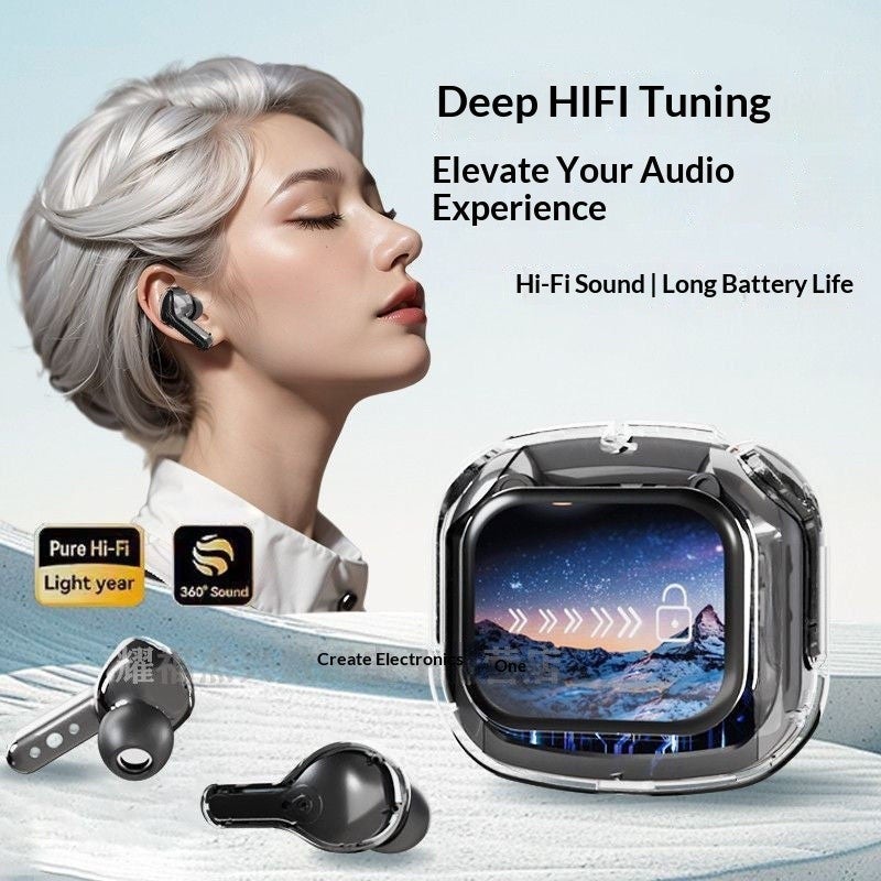 Smart Touchscreen Transparent In-Ear Bluetooth Earbuds - Image 2