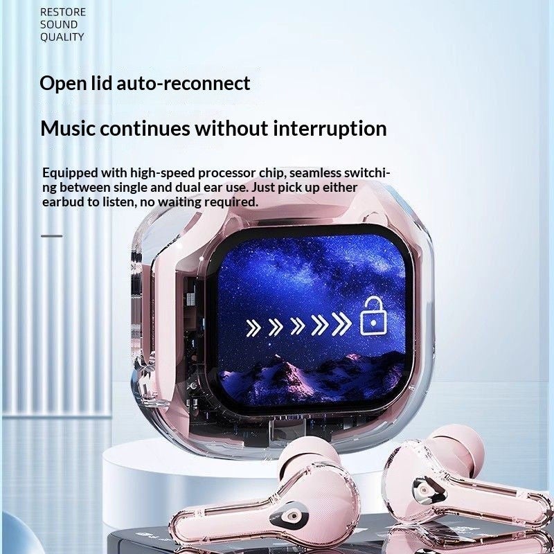 Smart Touchscreen Transparent In-Ear Bluetooth Earbuds - Image 4