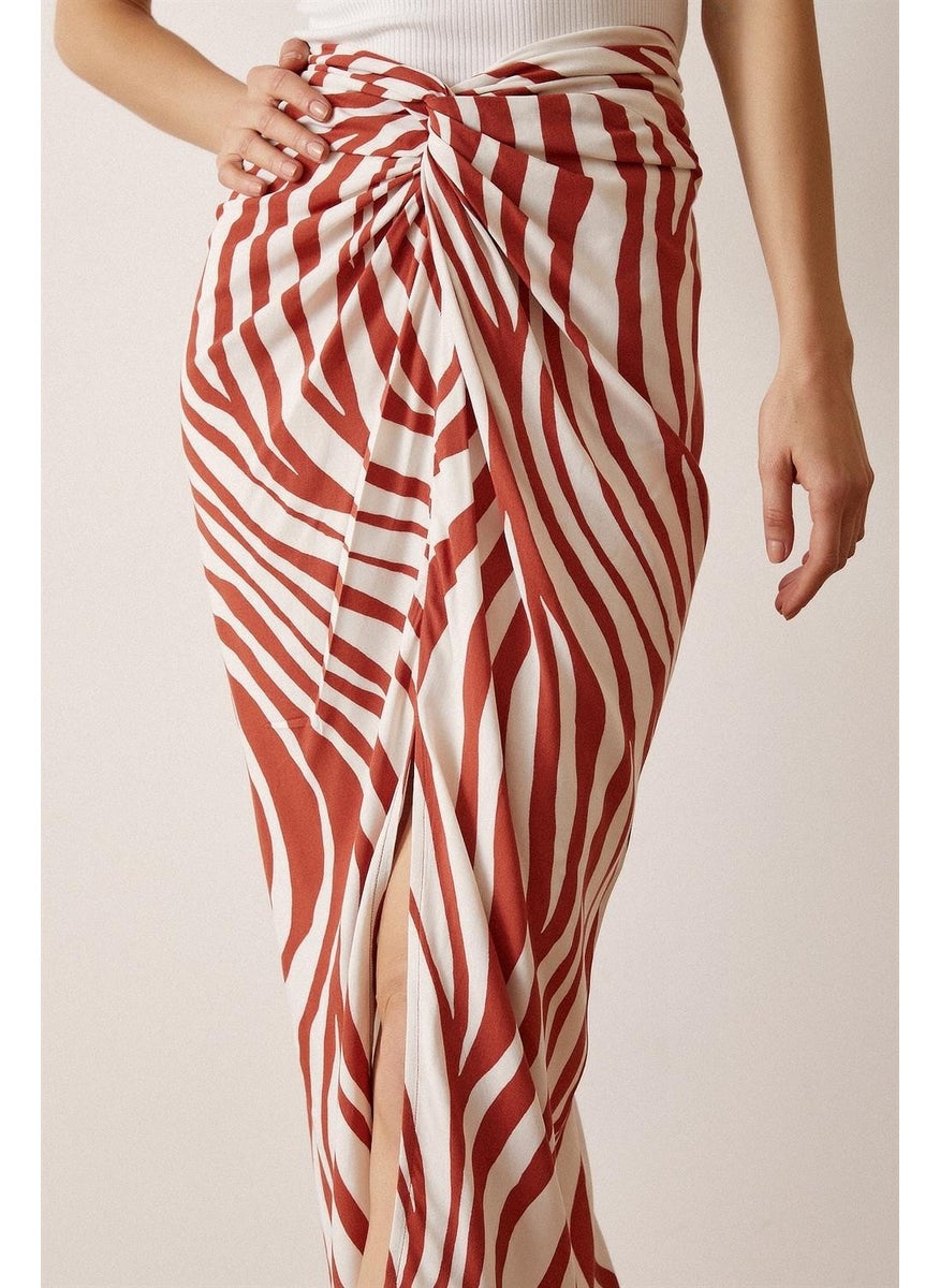 Never More Patterned Double Breasted Skirt  - Image 5