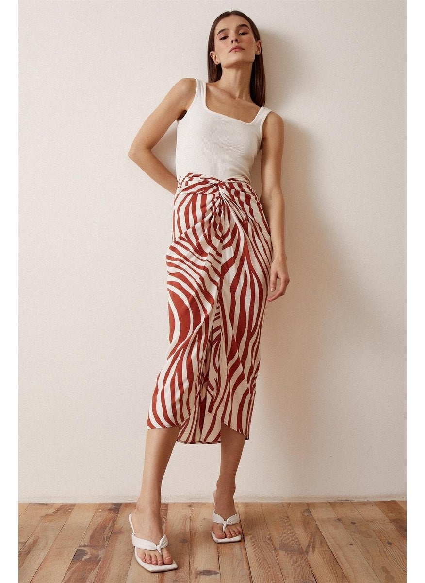 Never More Patterned Double Breasted Skirt  - Image 2