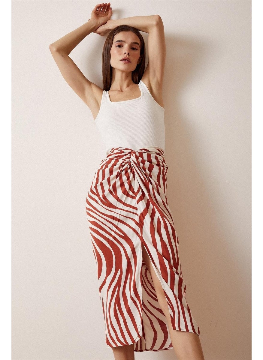 Never More Patterned Double Breasted Skirt  - Image 3