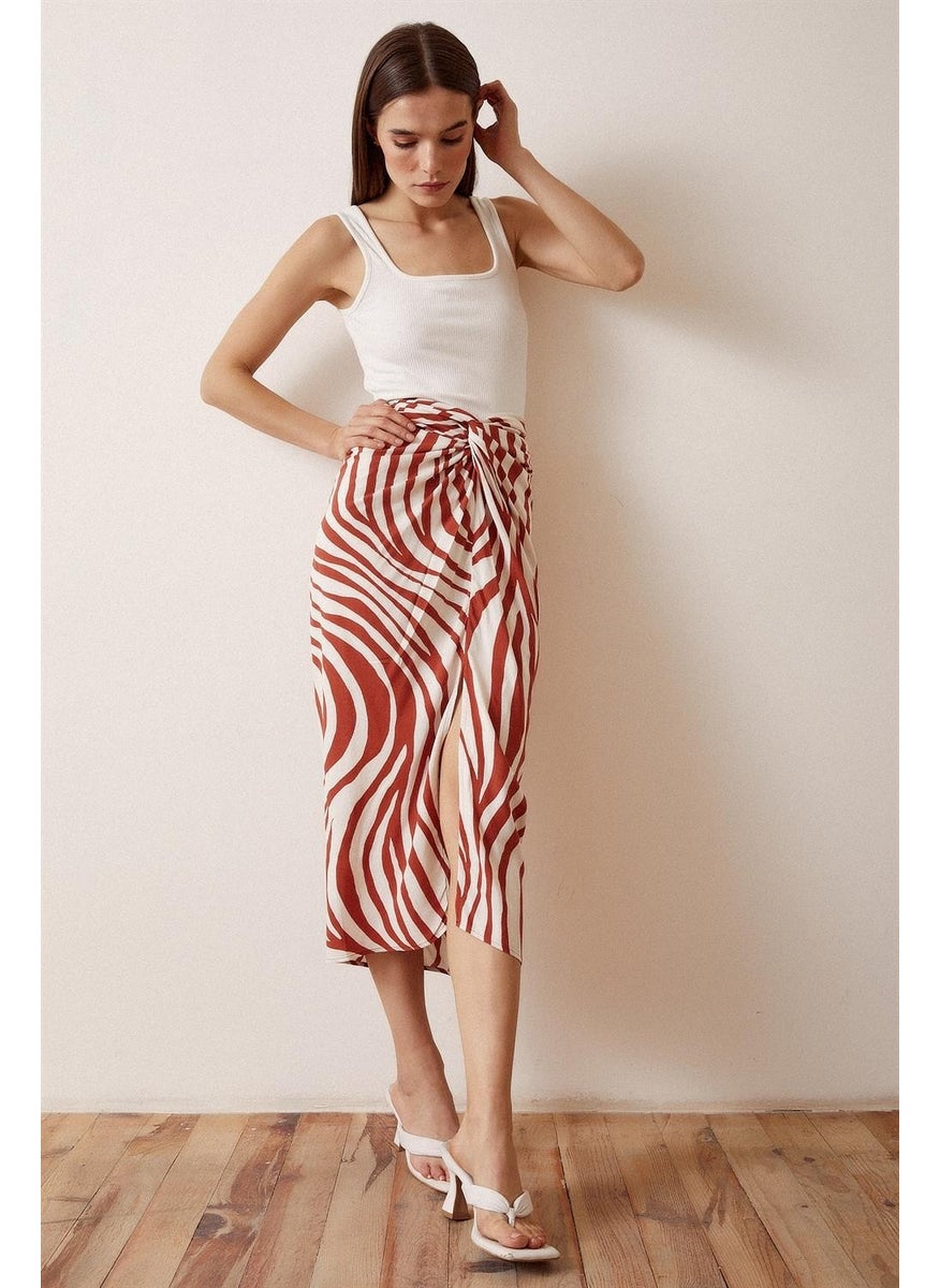Never More Patterned Double Breasted Skirt  - Image 1