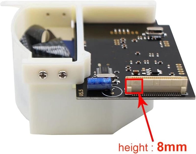 White 3D Printed GDEMU Storage Card Mounting Kit with Metal Holder and Heat Dissipation - Image 5