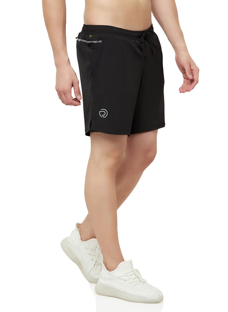 Revo Men's 2-in-1 Sports Shorts with Phone Pocket, Light Weight & Quick Dry for Gym, Running & Athletic wear (Black, Large) - Image 4