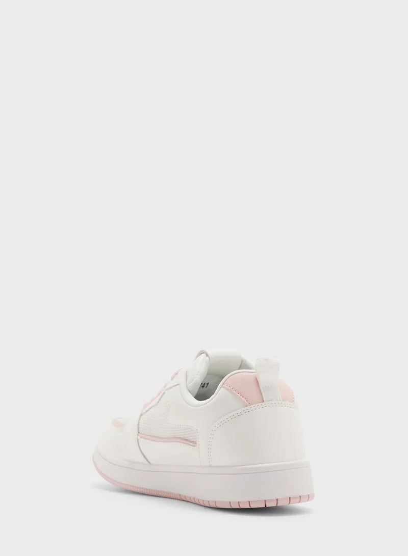 Ginger Texture And Trim Detail Sneaker