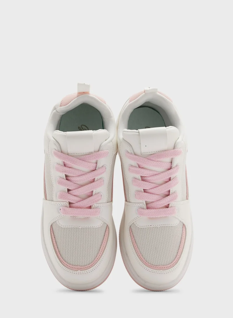 Ginger Texture And Trim Detail Sneaker
