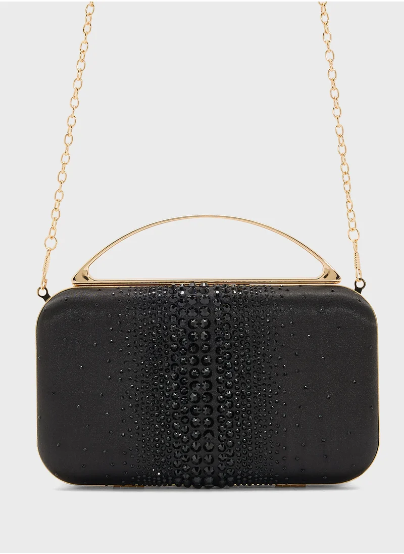 ايلا ليمتد اديشن Diamante Clutch With Metal Handle