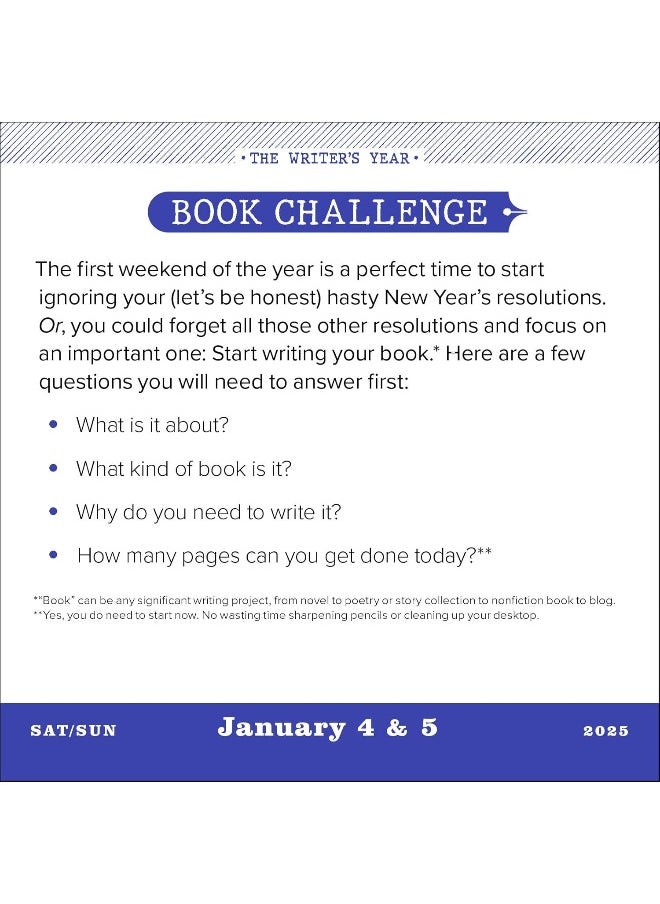 null - The Writer's Year Page-A-Day® Calendar 2025: 365 Days of Inspiration, Prompts, and Quotes - Image 1