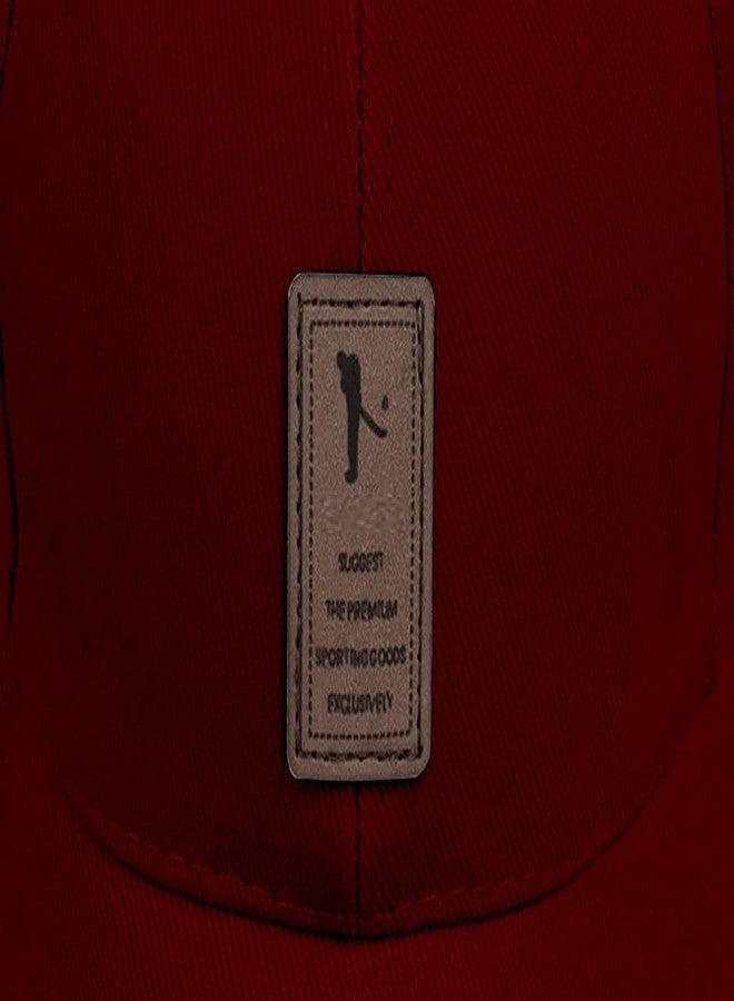 pass pass 🧢 Maroon Baseball Cap - Classic Plain Sports Hat with Buckle Closure | Adjustable Unisex Dad Hat for Men & Women - Image 5
