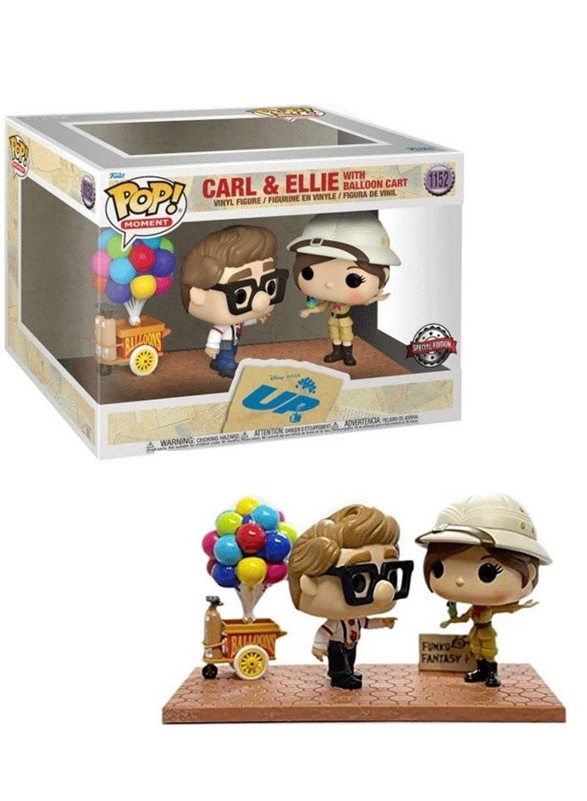 Funko Funko Pop! Moment Disney Pixar Up Carl & Ellie with Balloon Cart Vinyl Figures - Special Edition Exclusive  - Image 1