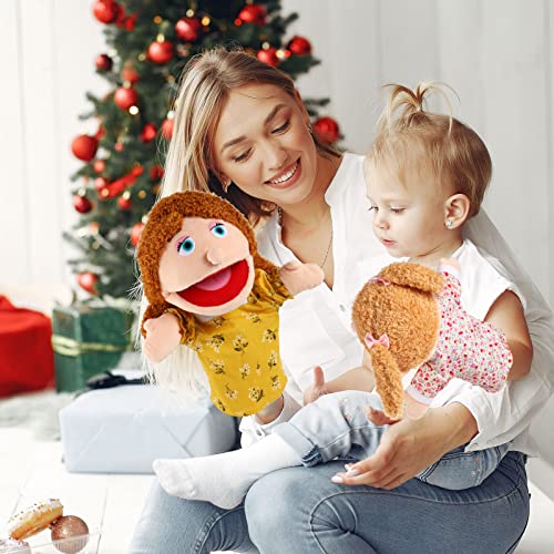 ZJoey 6 Pcs Family Hand Puppets 12 Inch Grandparents Mom  Dad Brother  Sister Plush Hand Puppet Toys RolePlay Toy Puppets for Kids Storytelling Imaginative Pretend Play Teaching Preschool6 Family A - Image 5