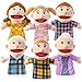 ZJoey 6 Pcs Family Hand Puppets 12 Inch Grandparents Mom  Dad Brother  Sister Plush Hand Puppet Toys RolePlay Toy Puppets for Kids Storytelling Imaginative Pretend Play Teaching Preschool6 Family A - Image 2