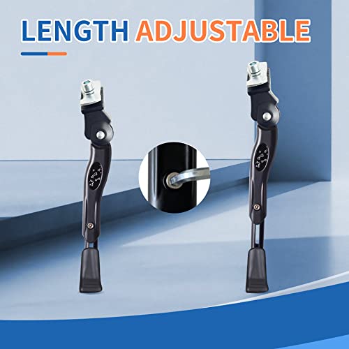 LEICHTEN Bike Kickstand for 16-20 Inch Wheel Bicycle, Adjustable Bicycle Kickstand for Kids Bike, Center Mount Aluminum Alloy Kids Bikes Kickstand for Sports Bike, Mountain Bike, Road Bicycle (Black) - Image 4