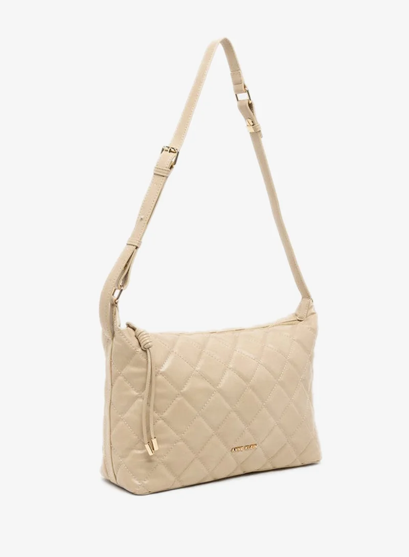 ان كلاين Anne Klein Women’s Taupe Quilted PU Crossbody Bag