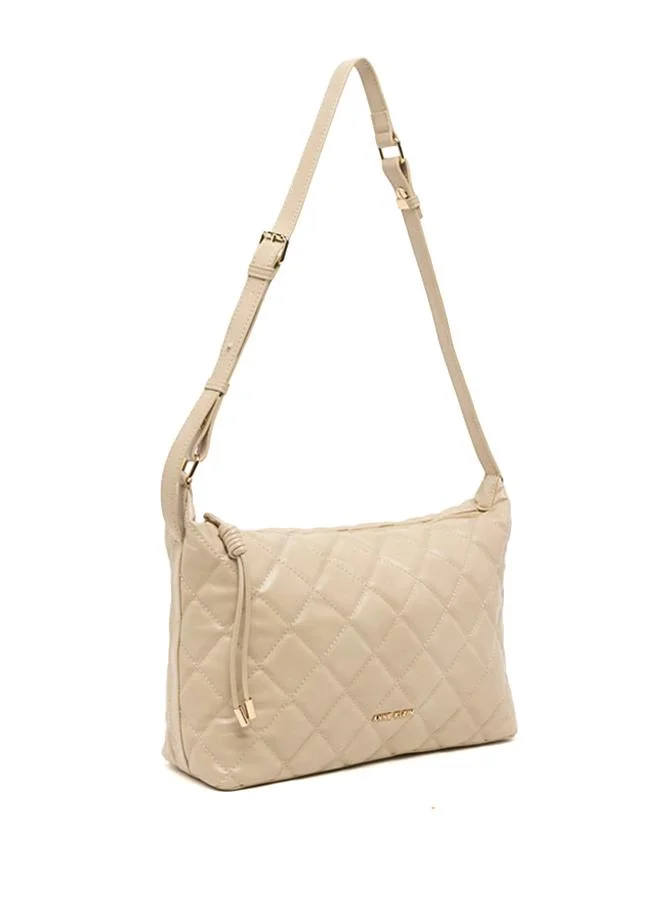 Anne Klein Quilted PU Zip Closure Crossbody Bag