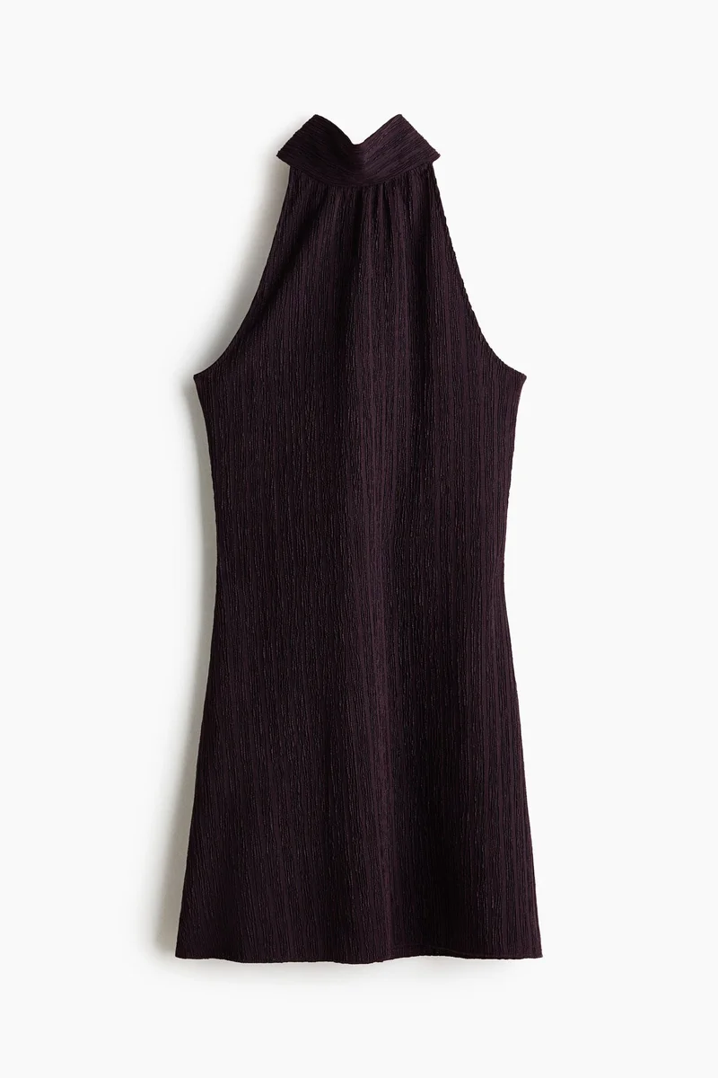 H&M Crinkled halterneck dress