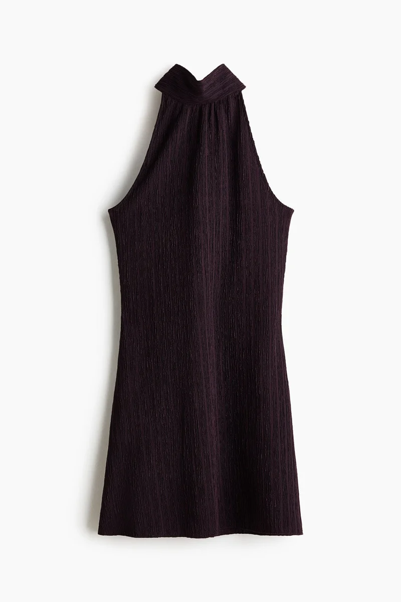 H&M Crinkled halterneck dress