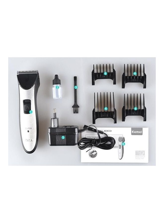 Kemei KM-3909 Professional Rechargeable Hair Trimmer Grey - Image 3
