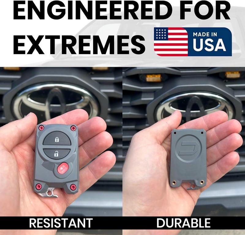 Dubbs Hardware Tundra Tacoma Key Fob Cover with Built-in Bottle Opener (Cement, Black Screws) - Image 5