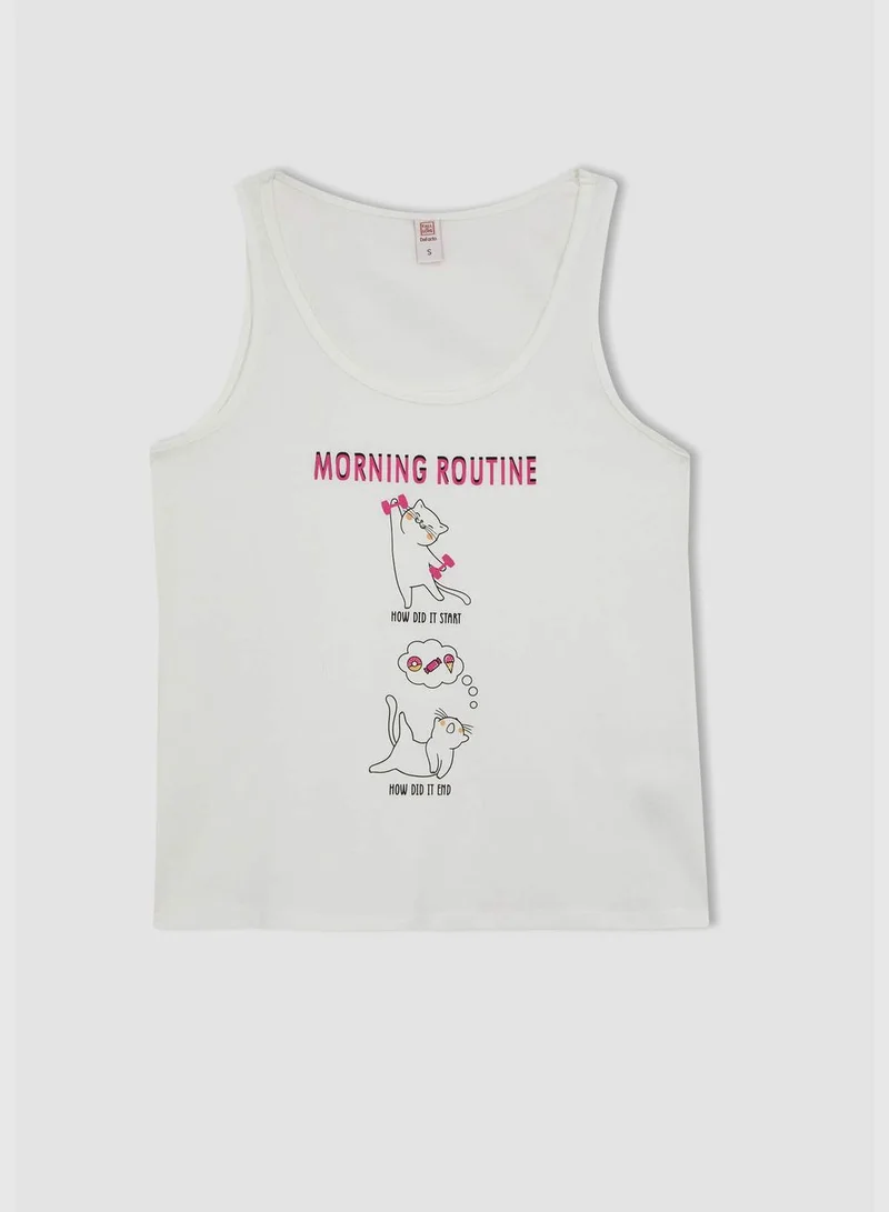 DeFacto 2 Pack Woman C Neck Short Sleeve Homewear Knitted Sets