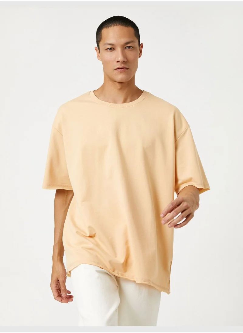 كوتون Basic Oversized T-Shirt Crew Neck Short Sleeve