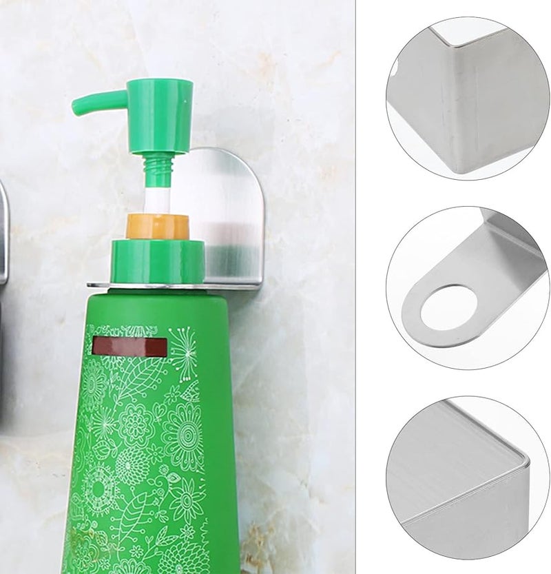 Operitacx 2 Pack Adhesive Shower Organizer Wall Mounted Holds Shampoo Soap Bottles Space Saving - Image 5