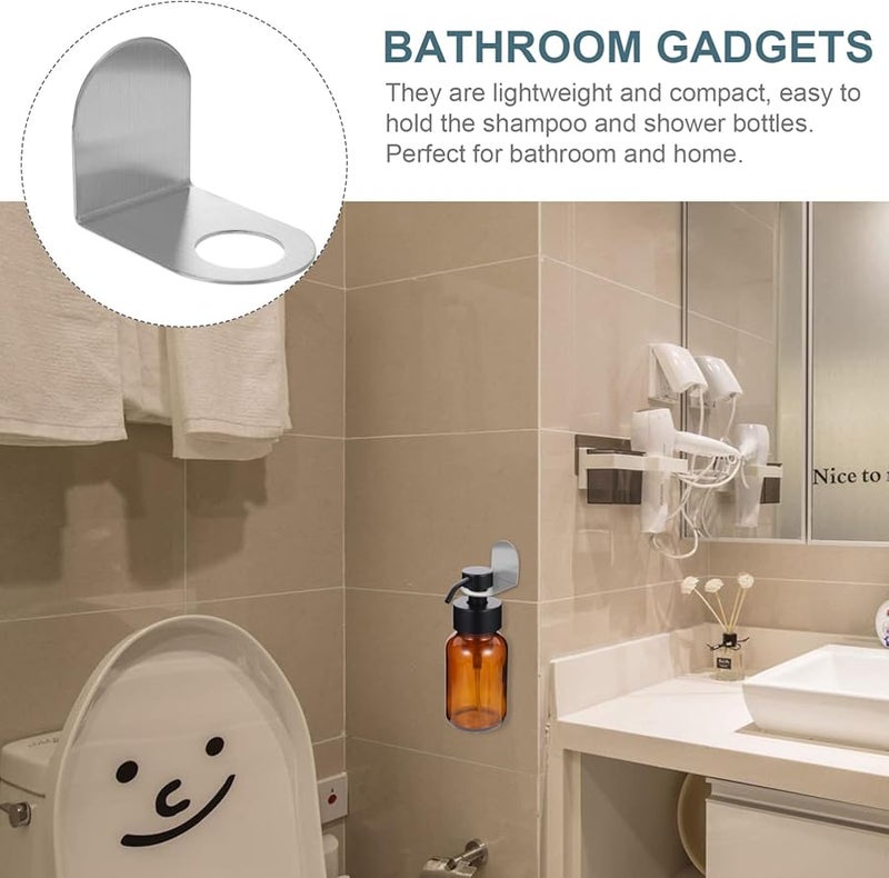 Operitacx 2 Pack Adhesive Shower Organizer Wall Mounted Holds Shampoo Soap Bottles Space Saving - Image 3