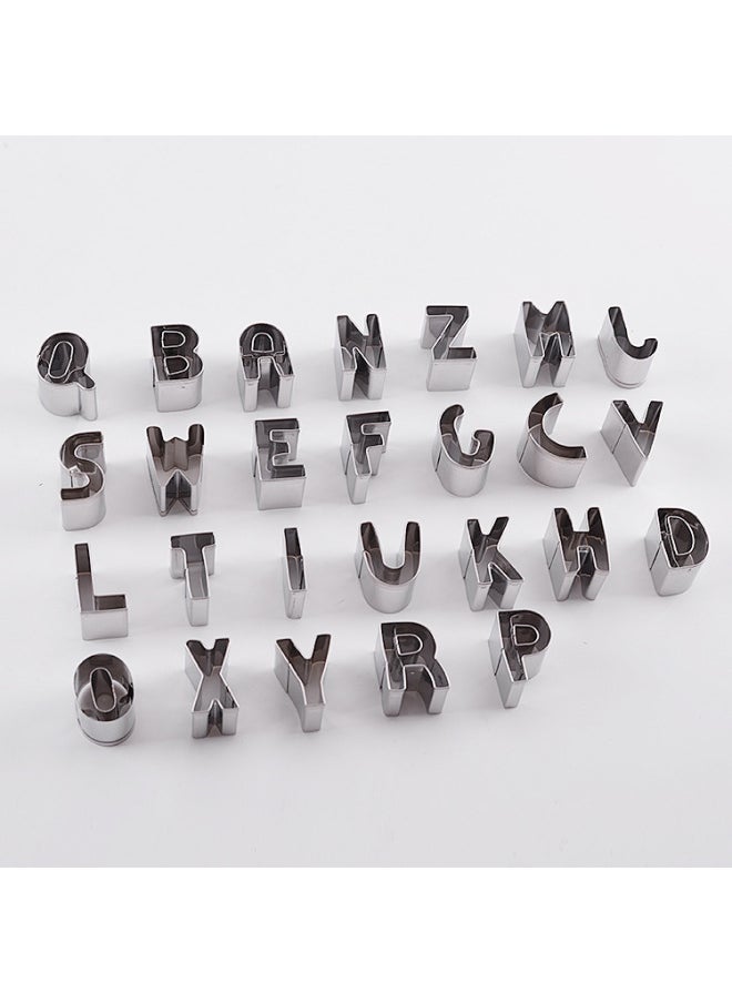 Generic Stainless Steel Cookie Mold 26 Letters Stereo DIY Baking Cake Mold Fruit And Vegetable Cutting Manufacturer Wholesale-颜色:不包含吸塑包装  - Image 3