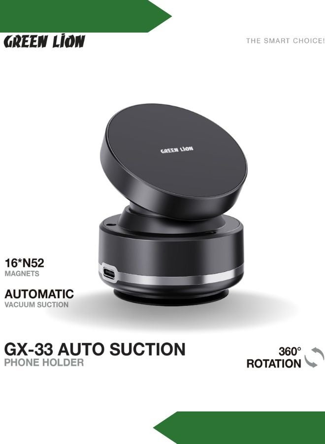 جرين ليون حامل هاتف Green Lion GX-33 عالي الجودة عالميًا - حامل هاتف محمول للسيارة بزاوية 360 درجة للوحة القيادة والزجاج الأمامي - Image 3