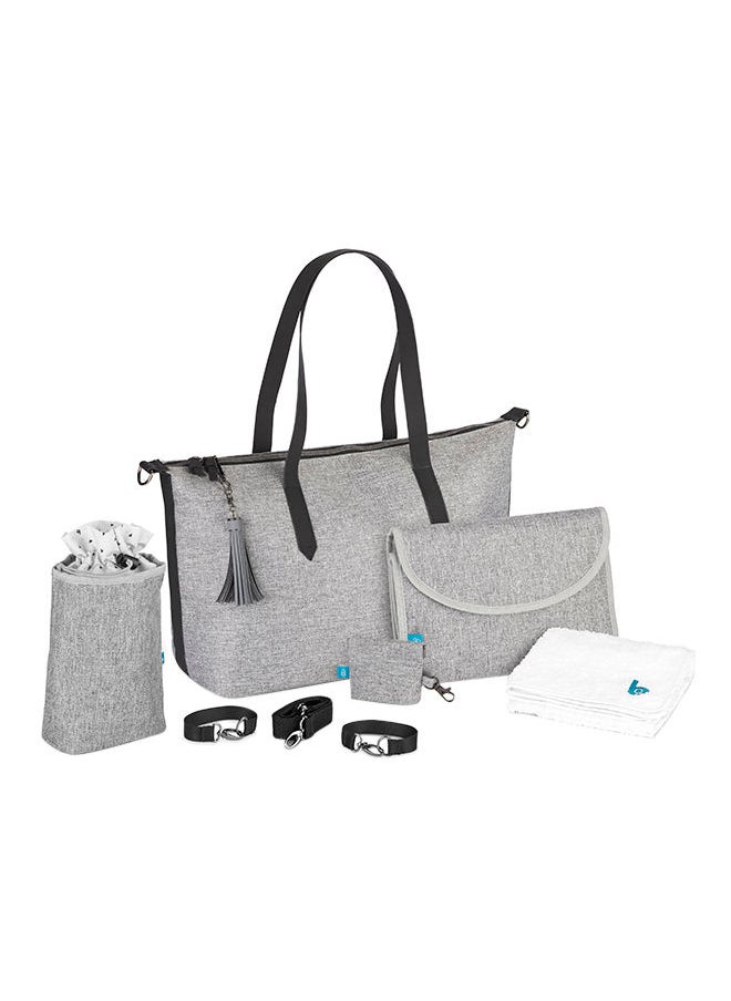 babymoov - Changing Bag Le Champ Elysees, Diaper Bag Tote For Mom Dad, Adjustable Storage, 29L Capacity, Smokey - Image 1