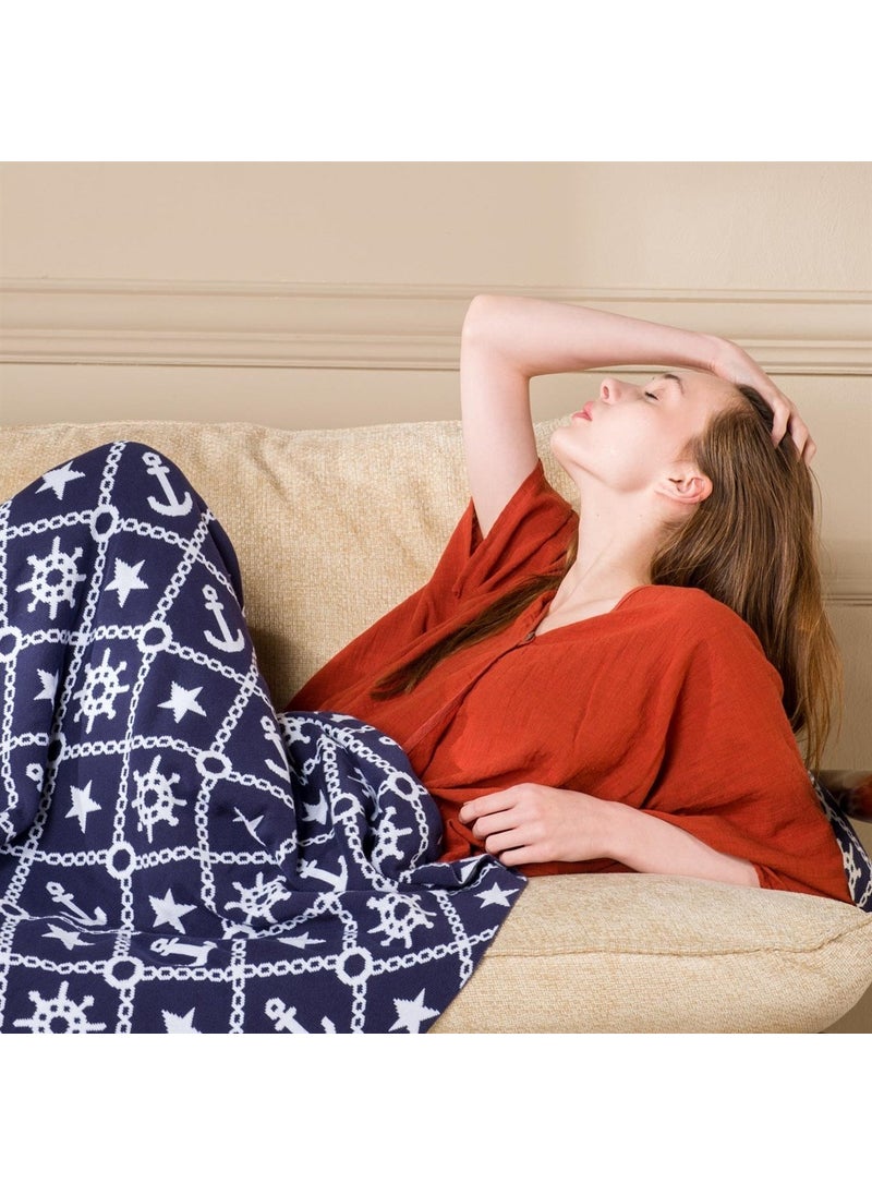 Miespiga Marine Pattern Knitwear Blanket Sofa Throw  - Image 3