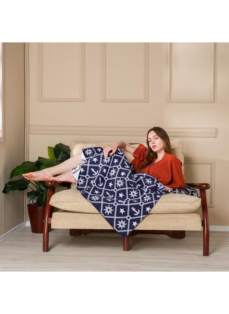 Miespiga Marine Pattern Knitwear Blanket Sofa Throw  - Image 2