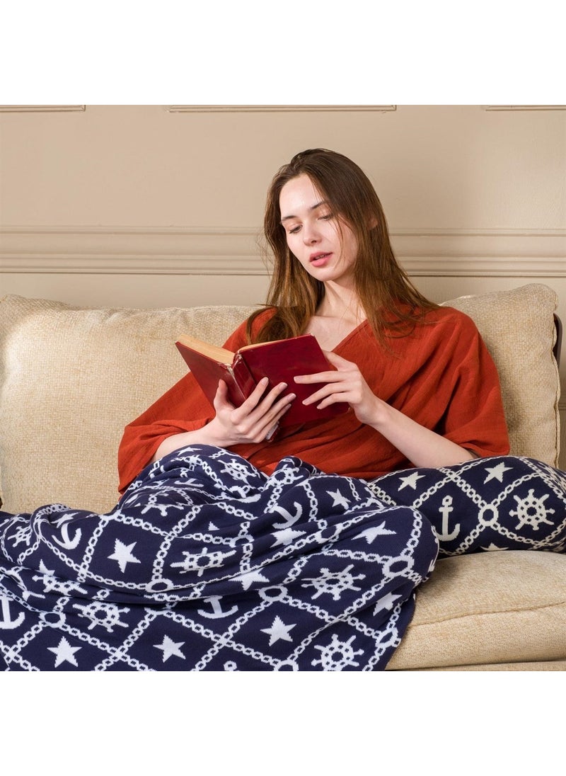 Miespiga Marine Pattern Knitwear Blanket Sofa Throw  - Image 4