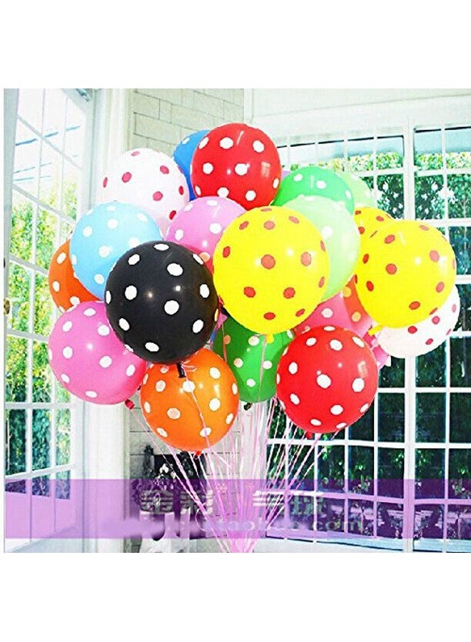 TOYXE TOYXE® 40008 Toy Balloon Polka Dot Spotty 12" Inch - Multicolor (Pack of 50) material Rubber - Image 1