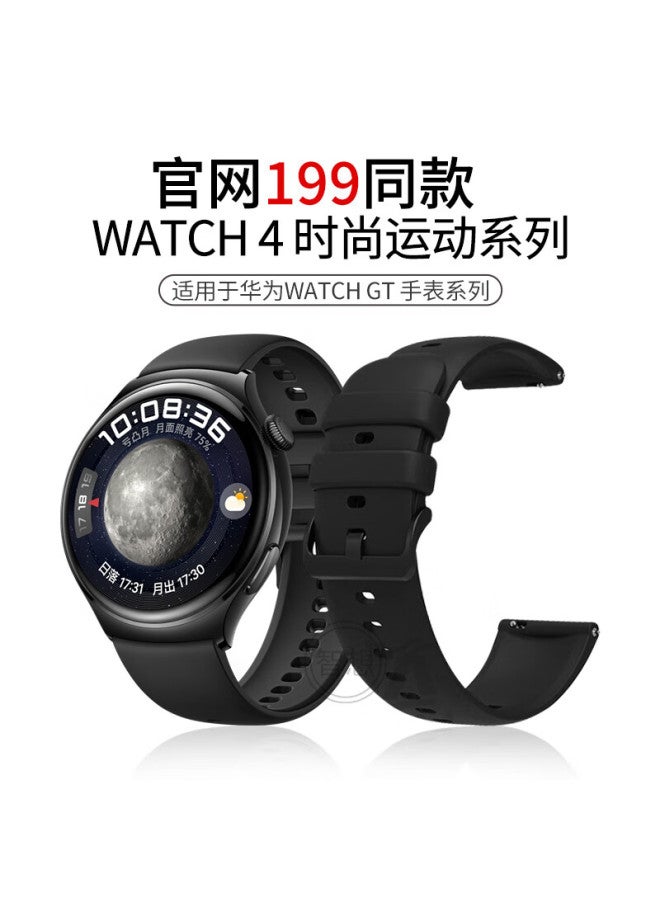 سوار متوافق مع Huawei Watch 5/4 من Xuandai، حزام ساعة Gt6، سوار ساعة سيليكون 4 Pro ذكي للرياضة لـ Gt5/gt4/3/pro، إكسسوار Honor Magic Premium - Image 1