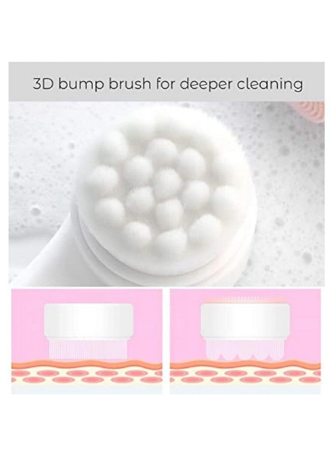 KRIVETY Manual Facial Cleansing Exfoliating Brush with Ultra Fine Soft Bristles Pore Deep Cleansing, Exfoliation, Makeup, Acne, Dead Skin, Silicone Double Side Face Scrub Brush for Massaging (BLUE) - Image 4