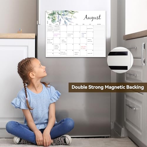 PIOOJK 2026 Magnetic Calendar for Refrigerator, 18 Months Aesthetic Fridge Calendar from January 2026 to June 2027, Magnetic Fridge Planner for Family & Kitchen Monthly Organization, 11.5"x9" - Image 4