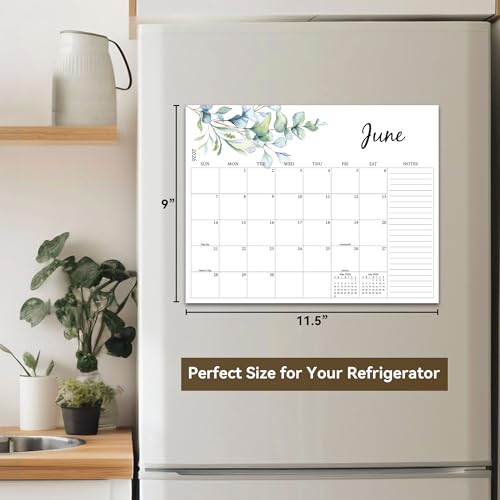 PIOOJK 2026 Magnetic Calendar for Refrigerator, 18 Months Aesthetic Fridge Calendar from January 2026 to June 2027, Magnetic Fridge Planner for Family & Kitchen Monthly Organization, 11.5"x9" - Image 3