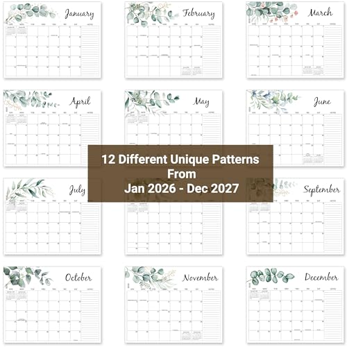 PIOOJK 2026 Magnetic Calendar for Refrigerator, 18 Months Aesthetic Fridge Calendar from January 2026 to June 2027, Magnetic Fridge Planner for Family & Kitchen Monthly Organization, 11.5"x9" - Image 2