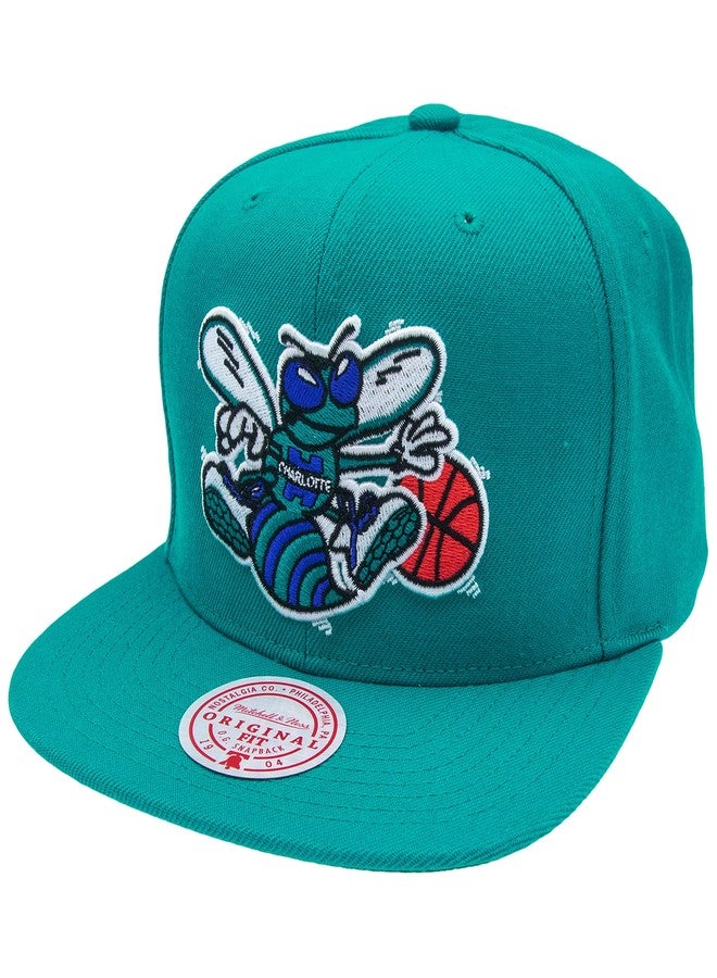 ميتشل آند نيس قبعة Mitchell & Ness NBA/HWC Team Ground 2.0 Snapback، فريق شارلوت هورنتس - لون أزرق مخضر، مقاس واحد - Image 1
