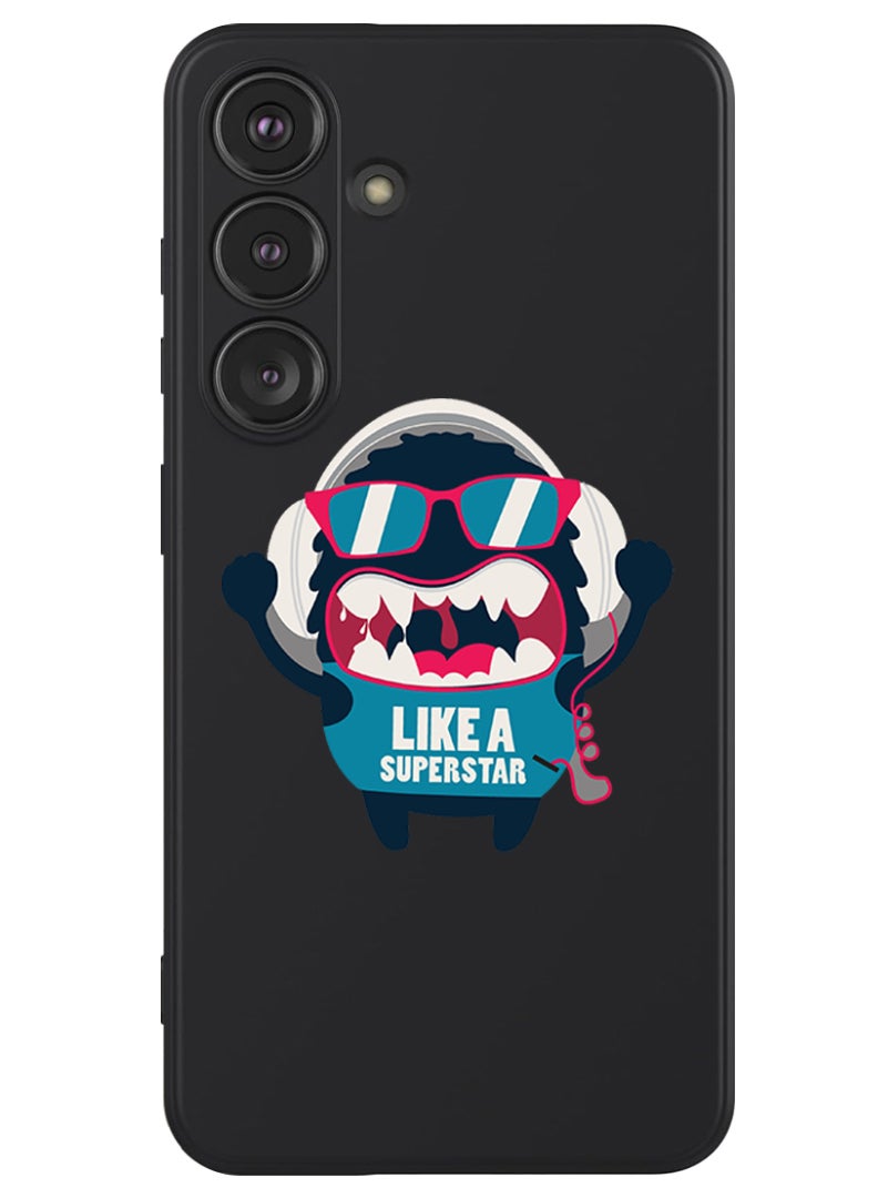 Theodor Protective Slim Fit Case Liquid Silicone Cover with Full Body Protection Anti-Scratch Shockproof Case For Samsung Galaxy S24 (Black) - Like a superstar - Image 1