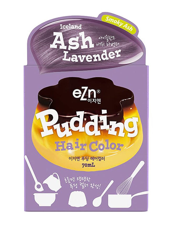 EZN Pudding Hair Dye Ammonia Free Semi-Permanent Self Hair Dye DIY Kit Ash Lavender  - Image 1