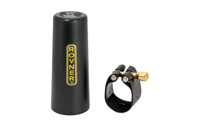 Rovner Ligature & Plastic Cap for Tenor Standard Saxophone - Dark Ligature for Hard Rubber Mouthpiece (2R) - Image 2