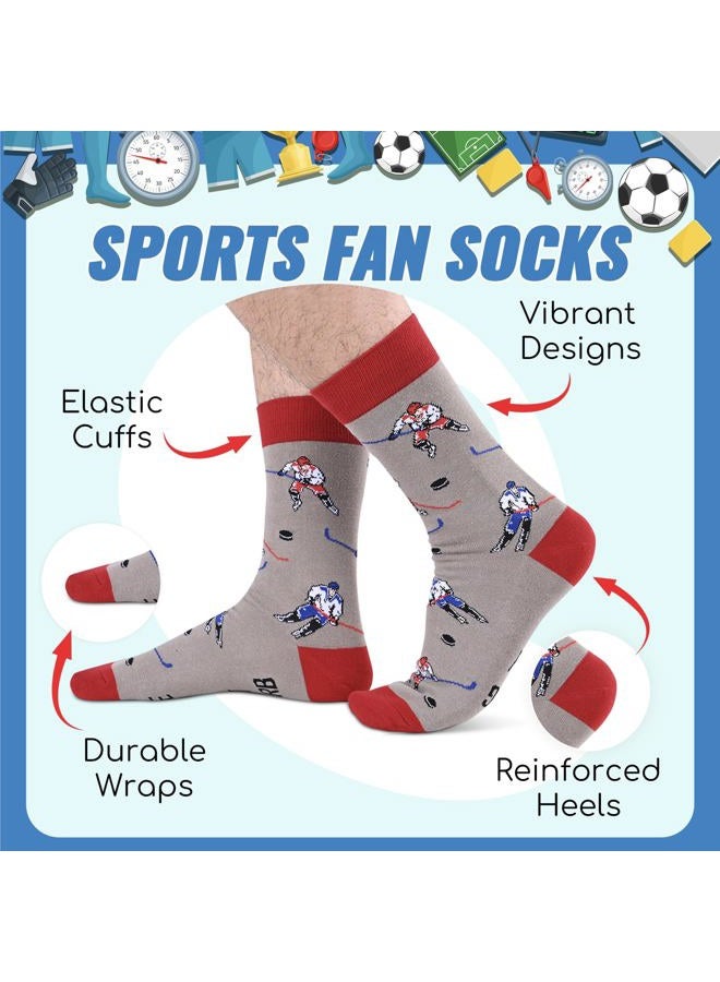 sockfun Hockey Gifts For Men Teen Youth - Hockey Dad Gifts, Gifts For Hockey Goalie Coach Players Lovers, Novelty Field Ice Hockey Socks - Image 3